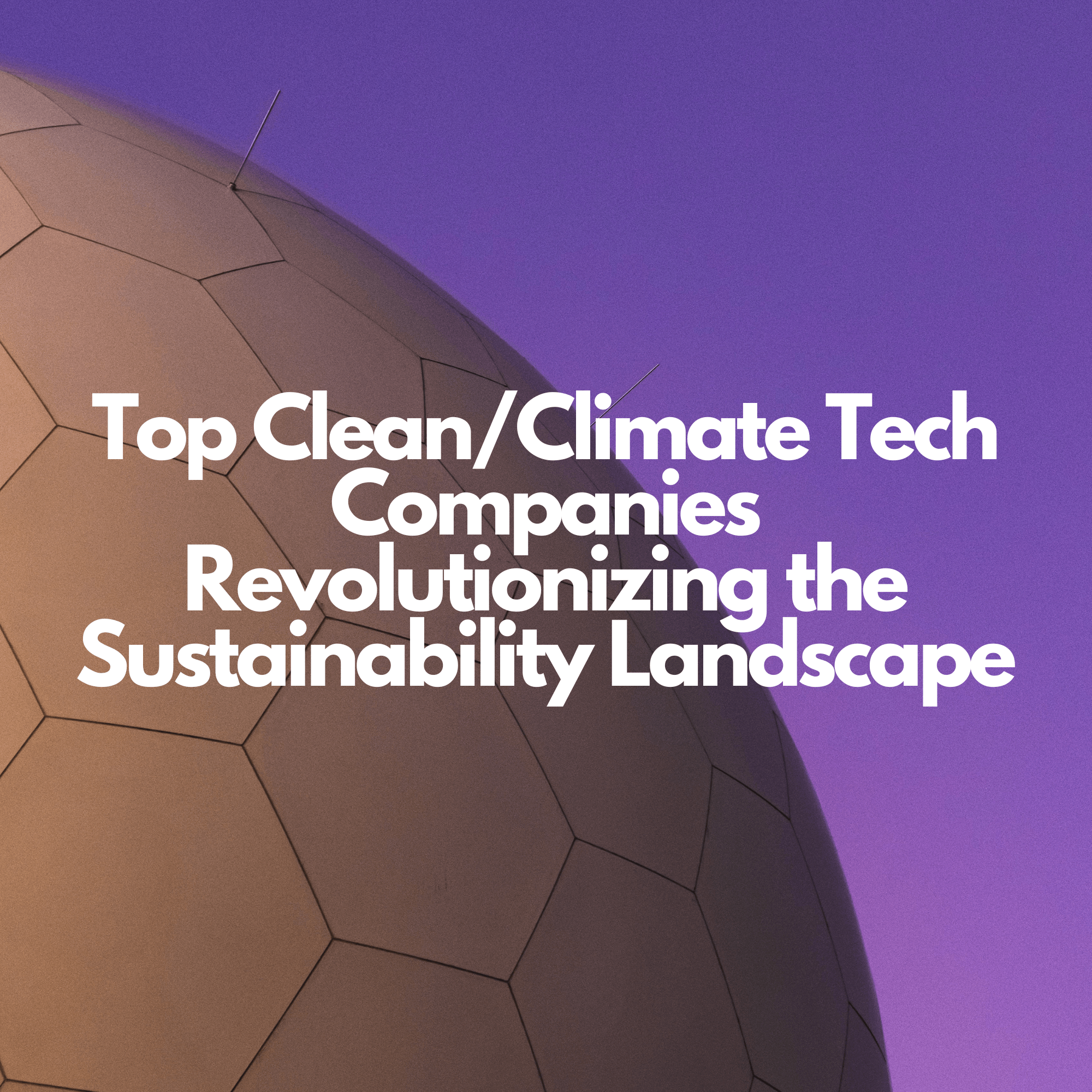 Top Clean/Climate Tech Companies Revolutionizing the Sustainability Landscape